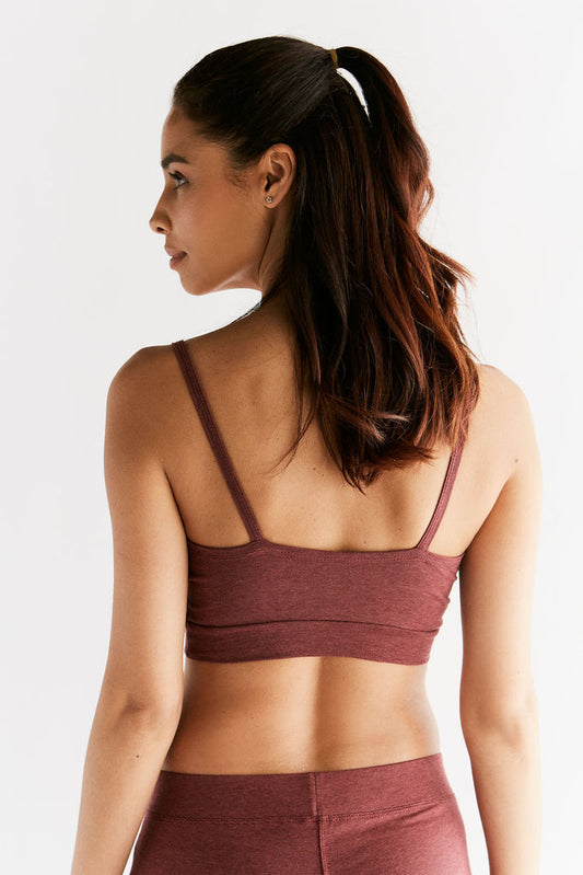 Brassière en coton biologique - Café/rouille