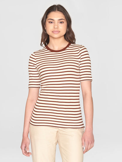 T-shirt brown stripe