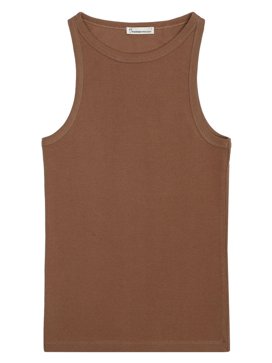Top RACER rib - marron