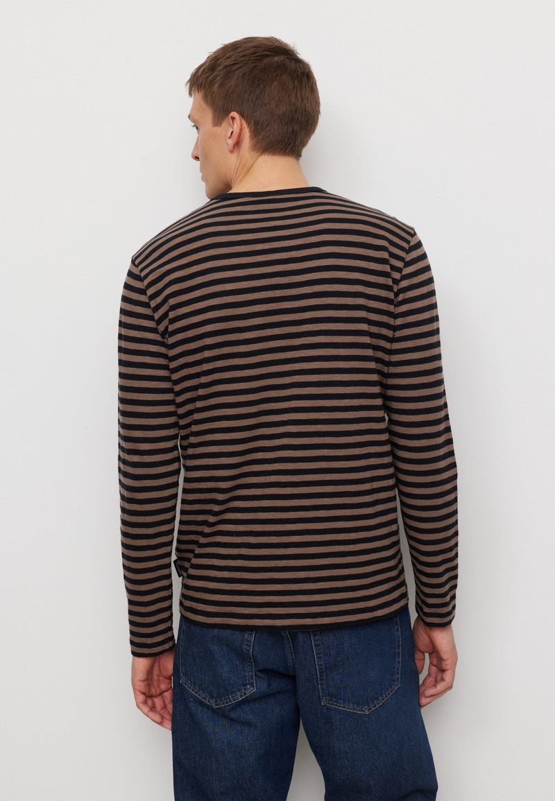 T-Shirt à manches longues MACA - Ligné vintage brown