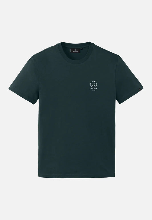 T-shirt AGAVE smiley - vert émeraude