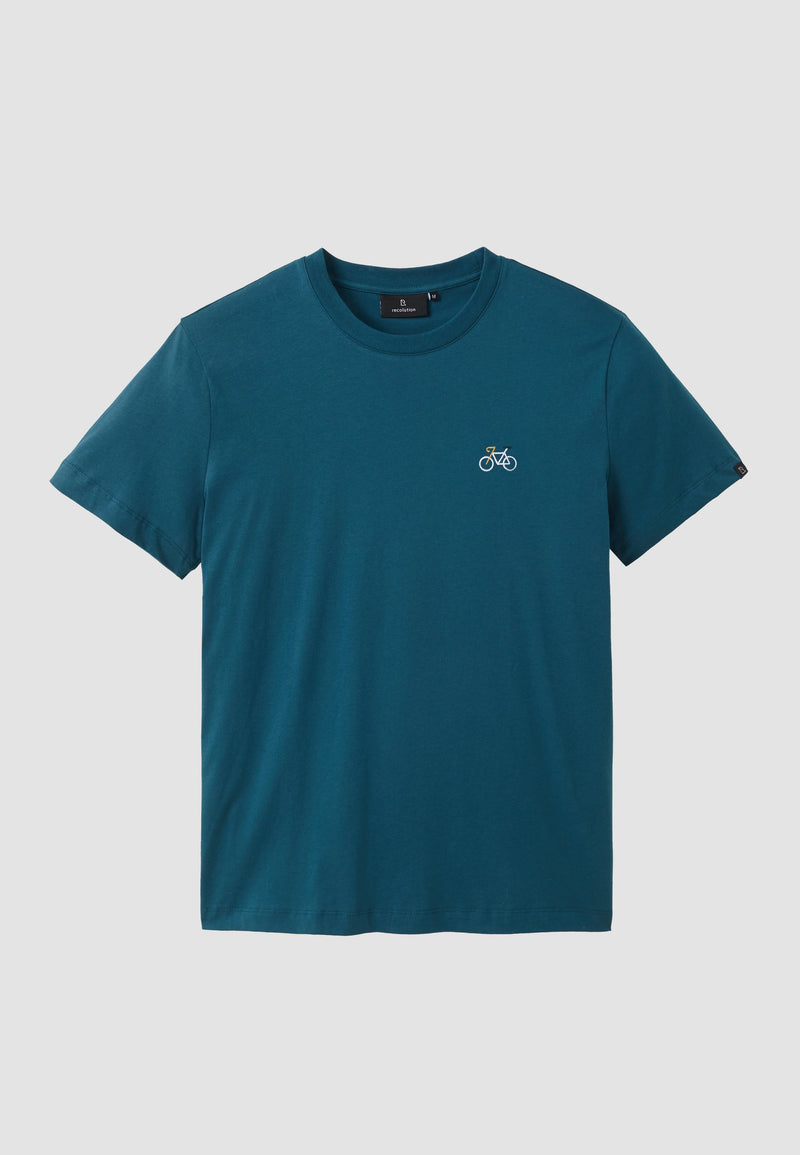 T-shirt AGAVE  bike - bleu pétrole
