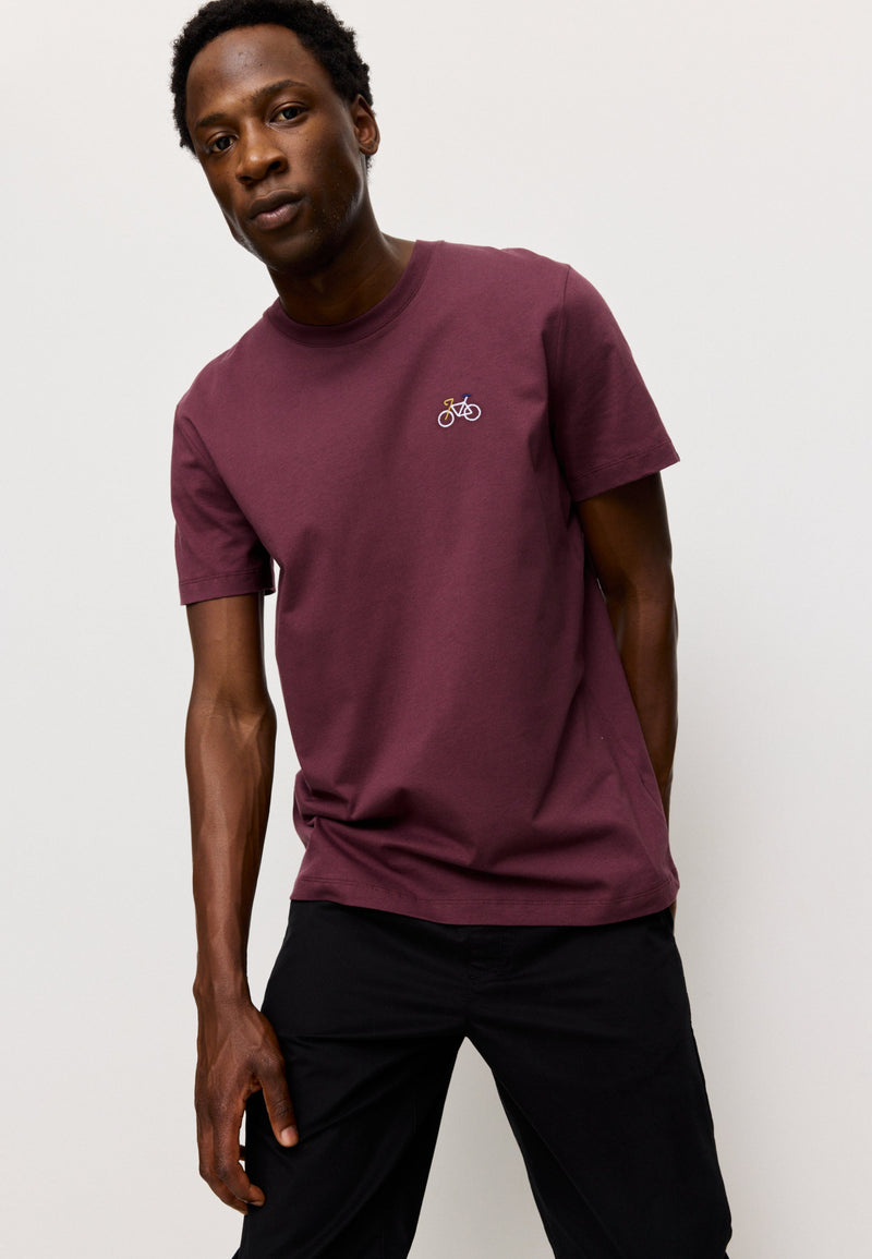 T-shirt AGAVE  bike - aubergine