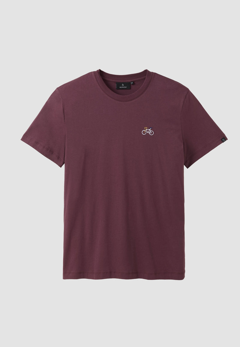 T-shirt AGAVE  bike - aubergine