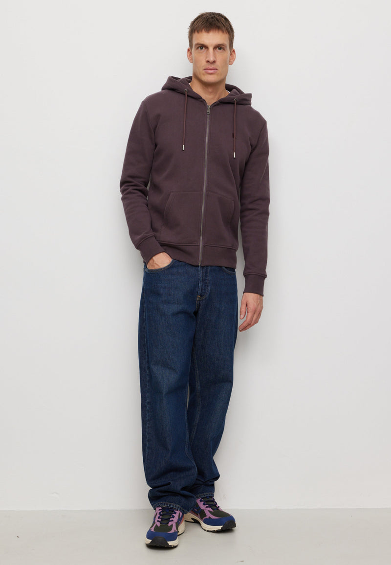 Pull à tirette et capuche BIRCH - aubergine