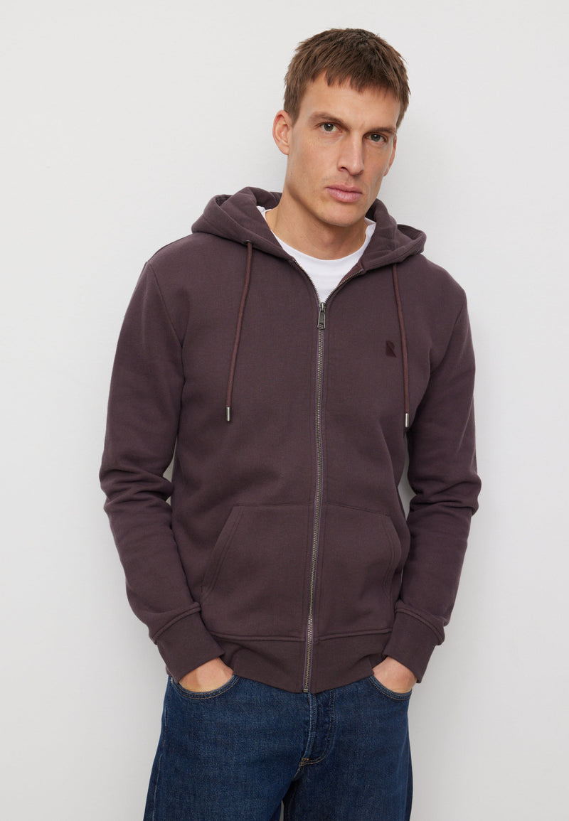 Pull à tirette et capuche BIRCH - aubergine