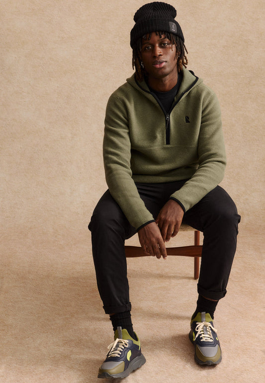 Sweat / Polaire CAIMITO mi-zippé - Vert