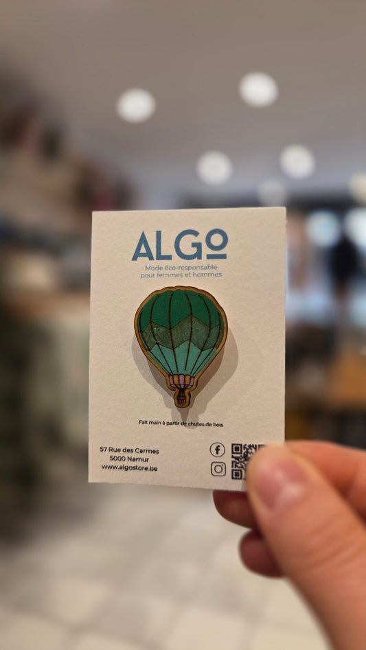 Pin's - Mongolfière (green)