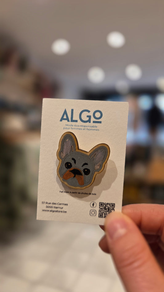 Pin's - Bouledogue français (gris)