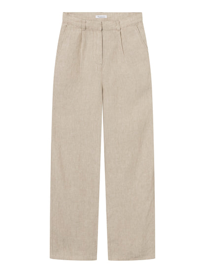 Pantalon ample POSEY en lin - beige