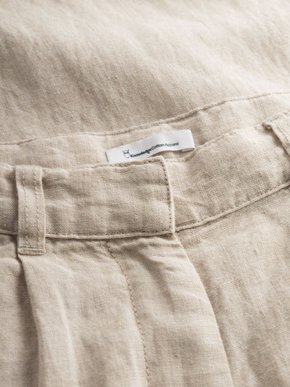 Pantalon ample POSEY en lin - beige