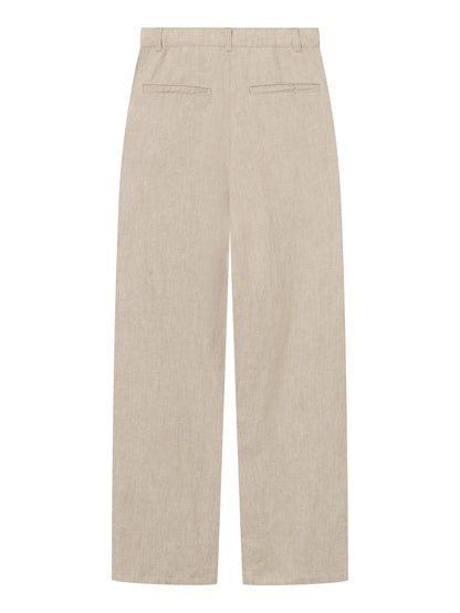 Pantalon ample POSEY en lin - beige
