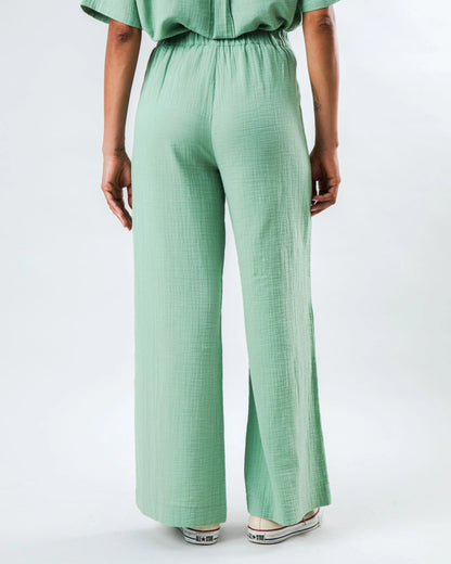 Pantalon fluide BUBBLE - vert eau