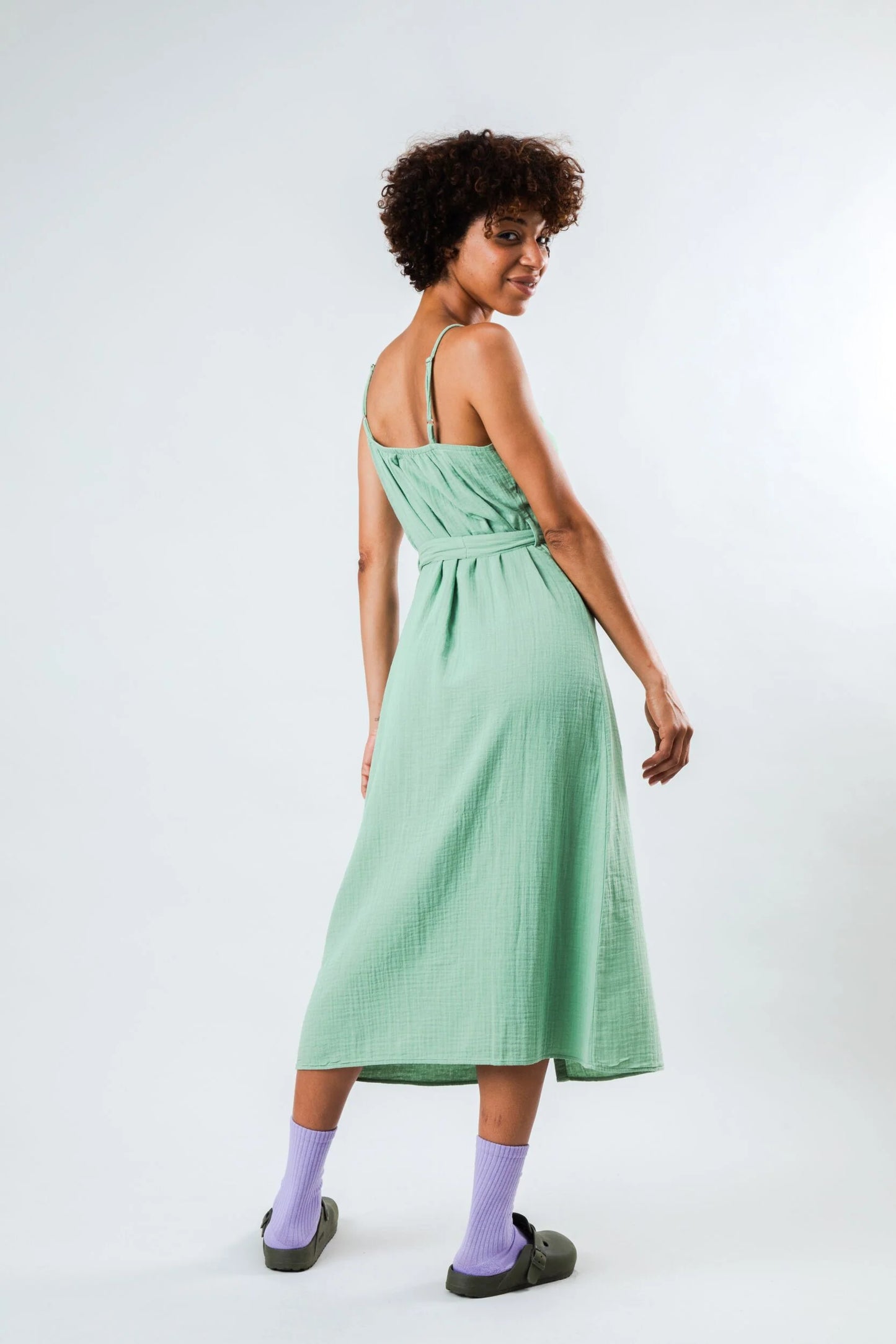 Robe longue BUBBLE - vert eau