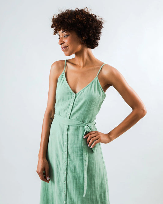 Robe longue BUBBLE - vert eau