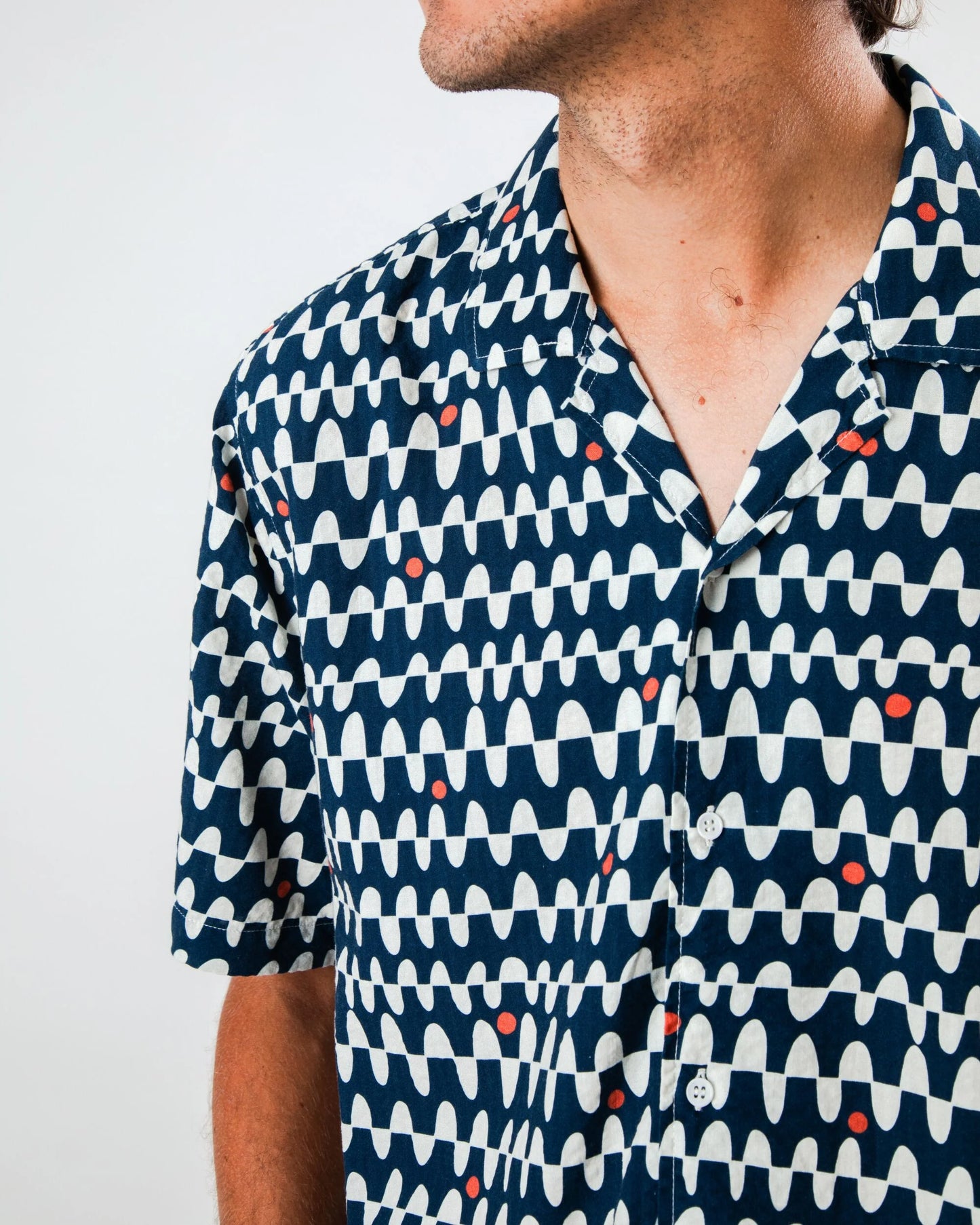 Chemise SUNSET ALOHA marine