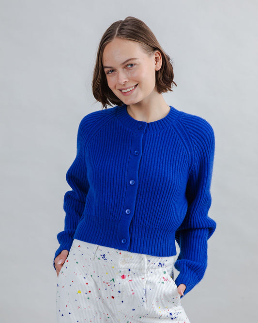 Cardigan cropped - Blue Klein