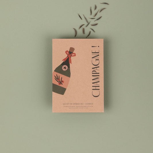 Champagne ! - Sachet de graines de cosmos française, BIO, reproductibles et mellifères