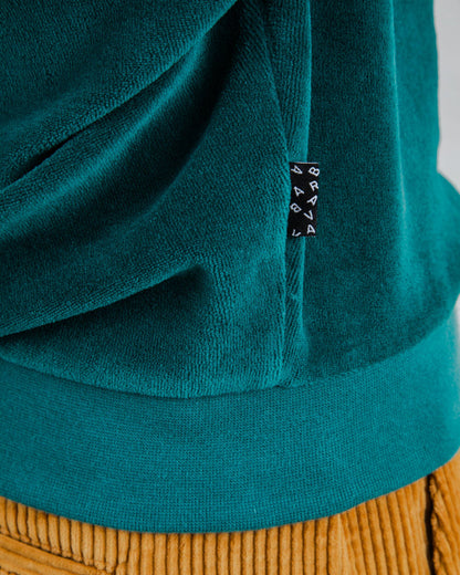 Sweatshirt Velvet RAGLAN - Vert émeraude