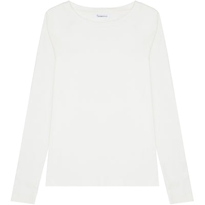 T-shirt basic côtelé à longue manches