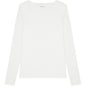 T-shirt basic côtelé à longue manches