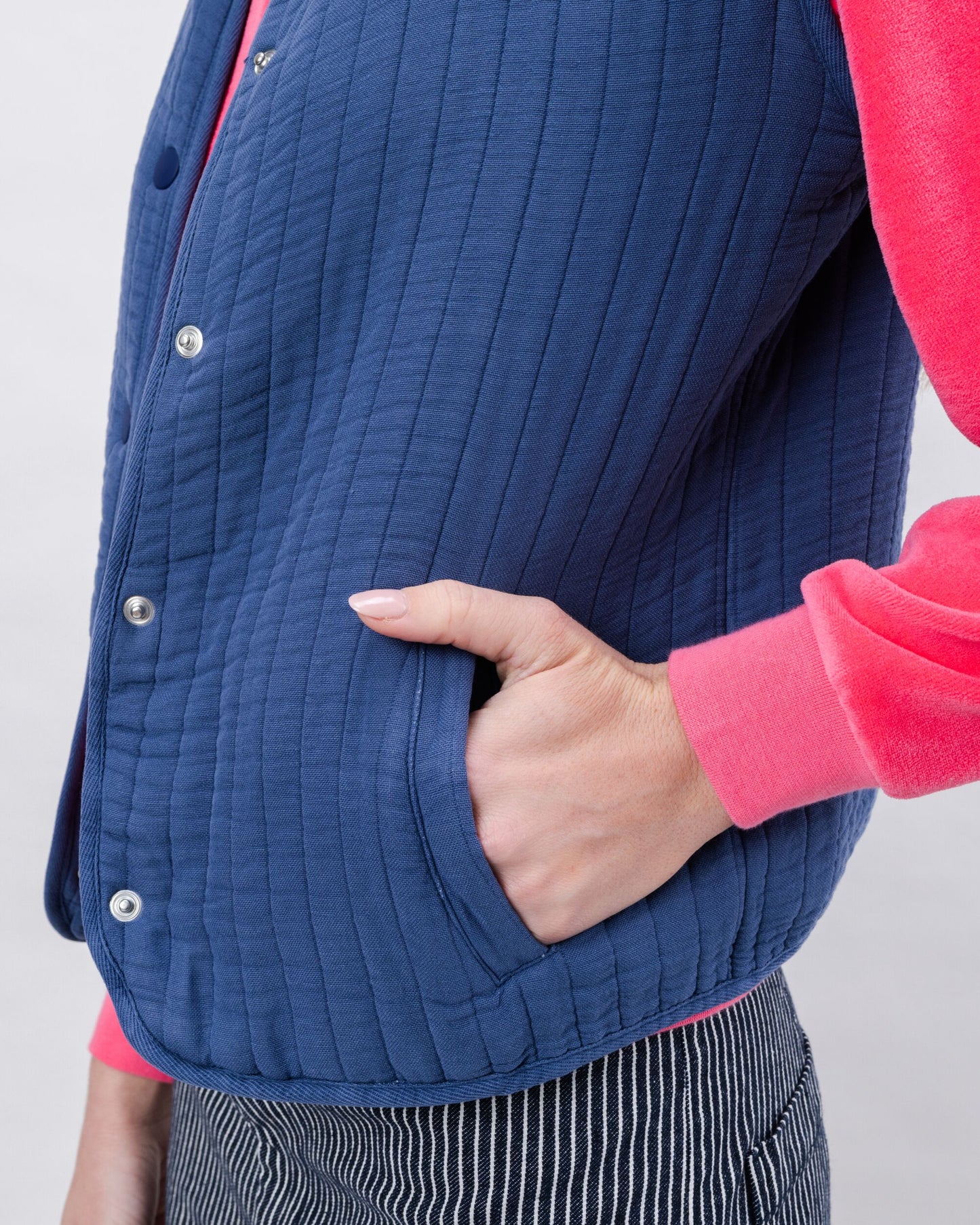 Gilet matelassé sans manche - indigo