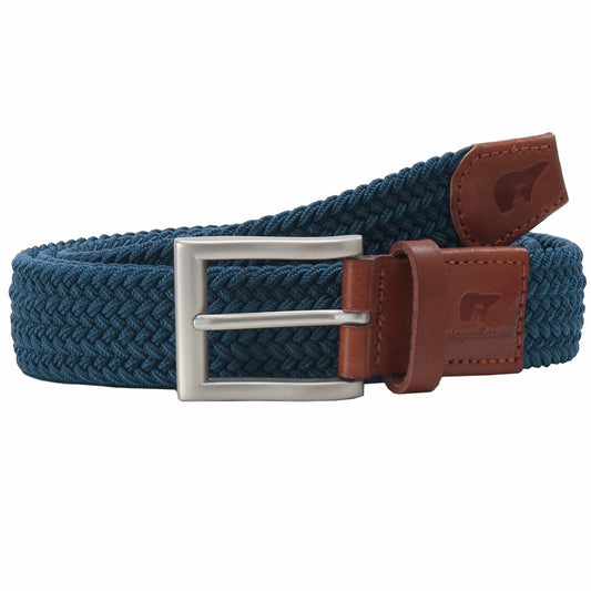 Ceinture tissée en fibres recyclée JOE - Blue