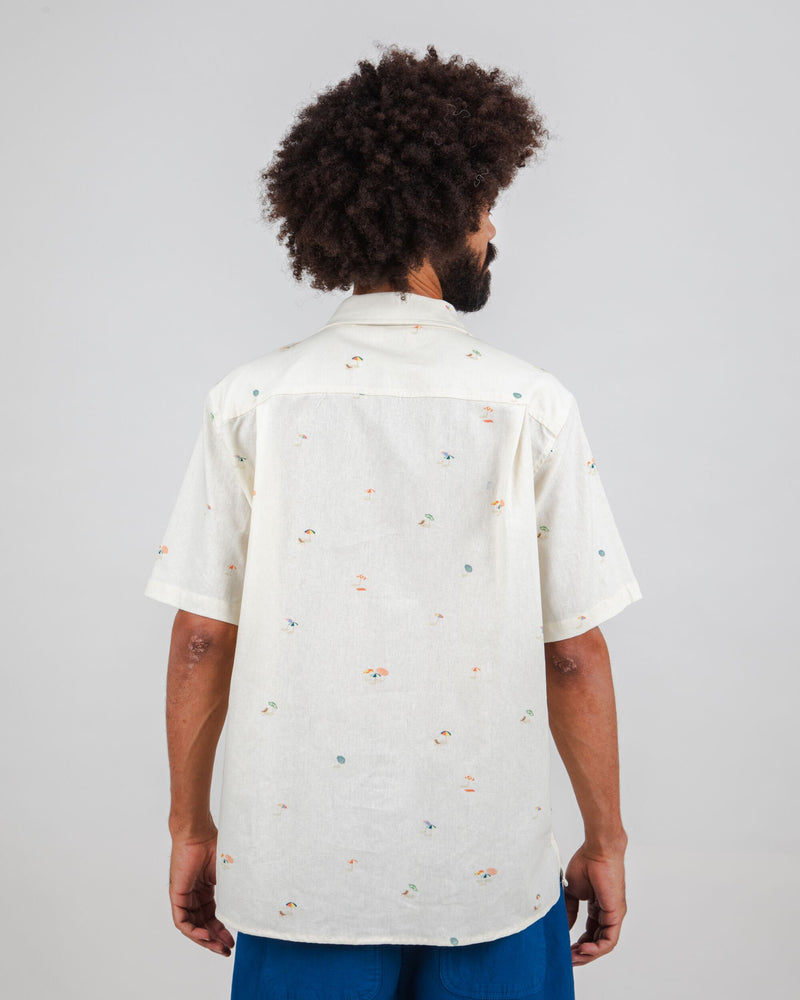 Chemise Aloha "BEACH PLEASE" - écru