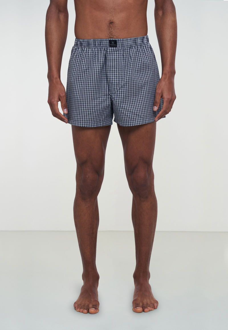 Caleçon américain AMARGO check - gris foncé