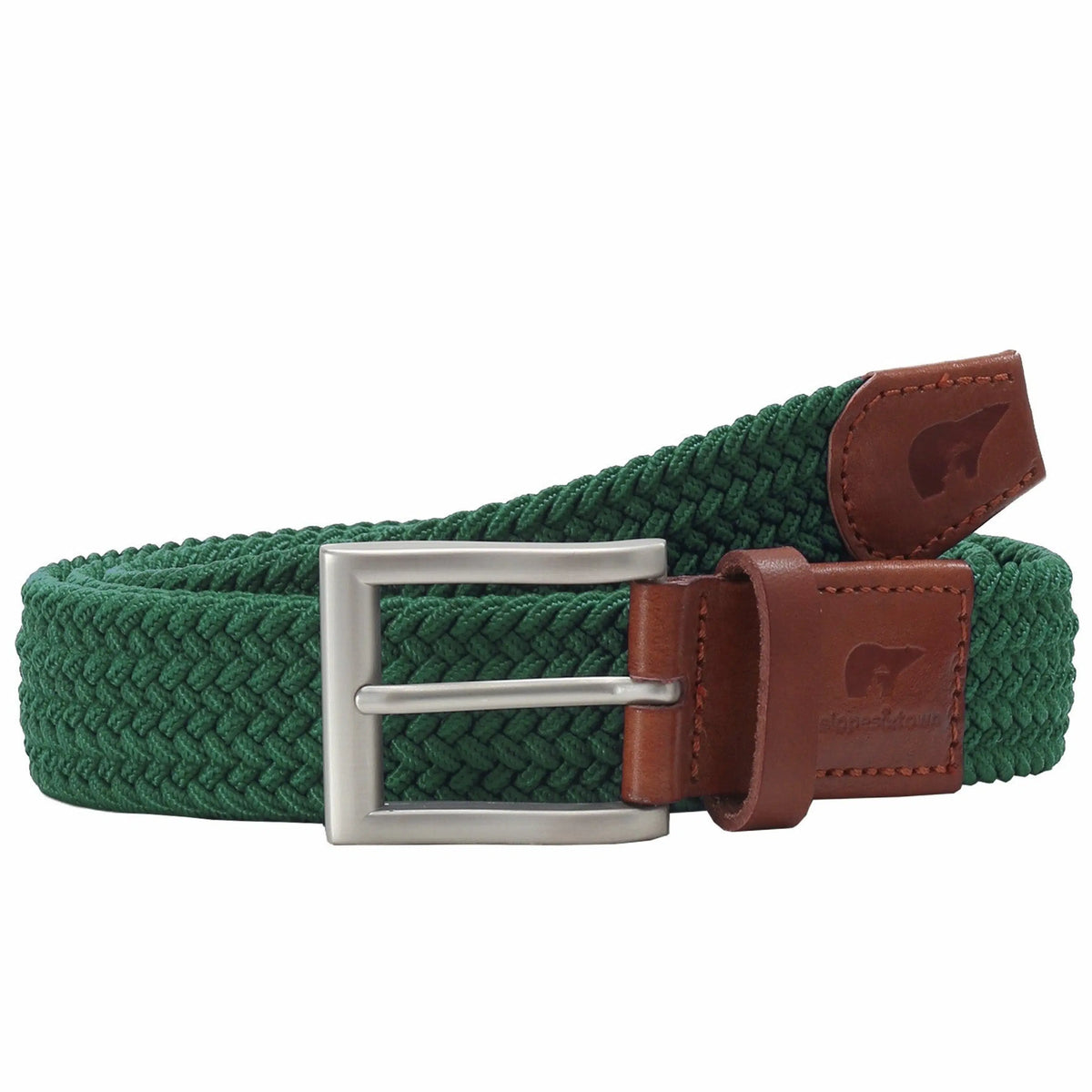 [Coffret cadeau] Ceinture KEVIN et chaussettes vertes sapins à pois oranges