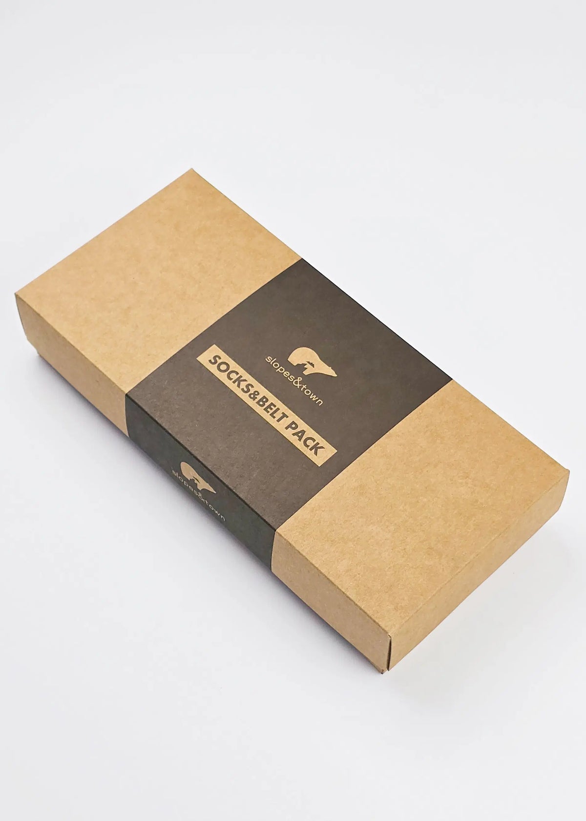 [Coffret cadeau] Ceinture KEVIN et chaussettes vertes sapins à pois oranges