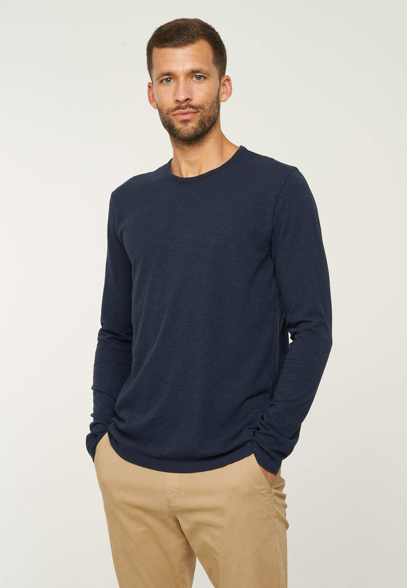 T-Shirt à manches longues MACA - Bleu marine