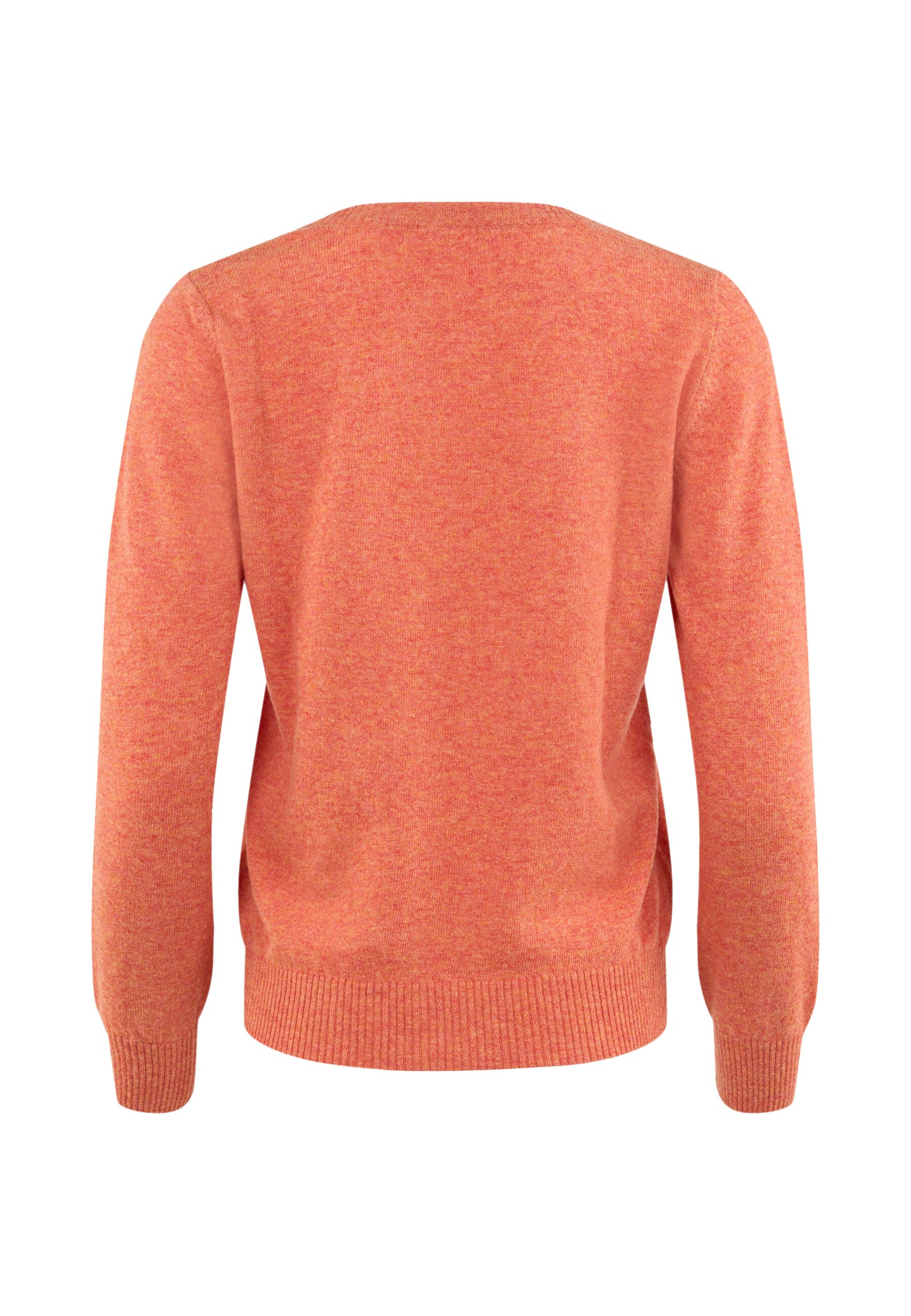 Pull col rond lambswool orange