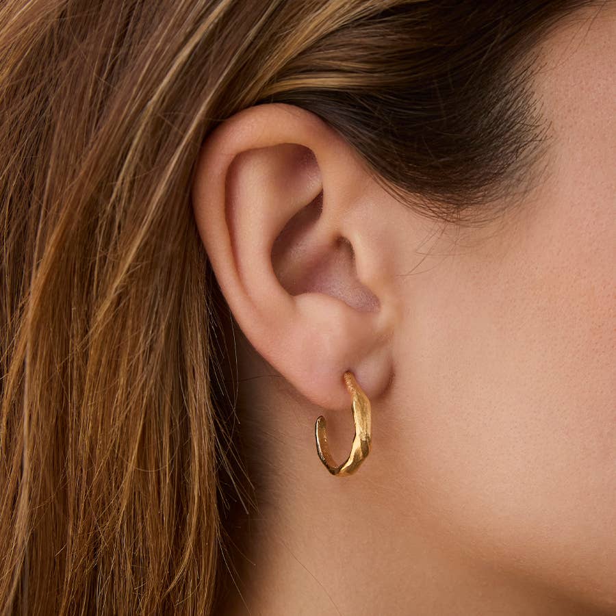 Boucles d'oreilles Zéphir | Bijoux dorés et imperméables