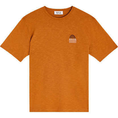 T-shirt TO THE SEA (broderie barbu) - caramel