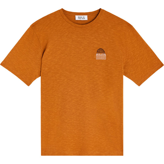T-shirt TO THE SEA (broderie barbu) - caramel