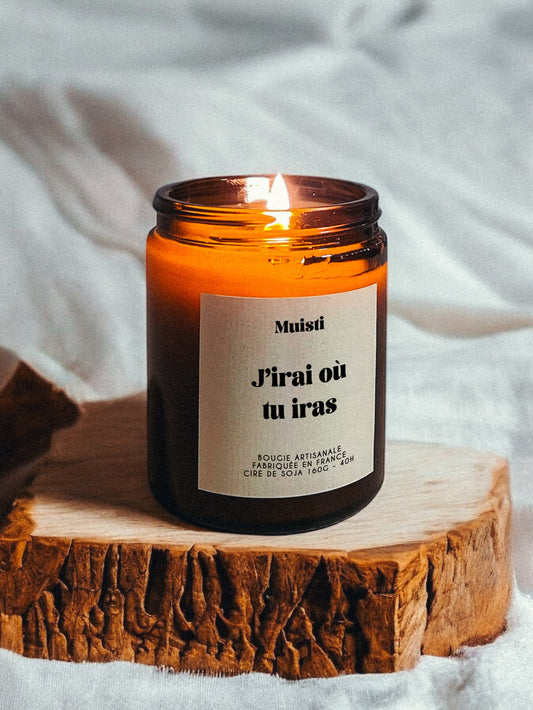 Bougie "J'irai où tu iras"