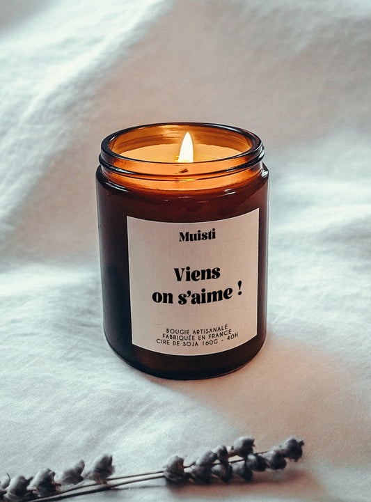 Bougie "Viens, on s'aime!"