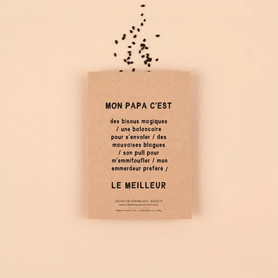 Mon papa c'est le meilleur - Sachet de graines de Bleuet