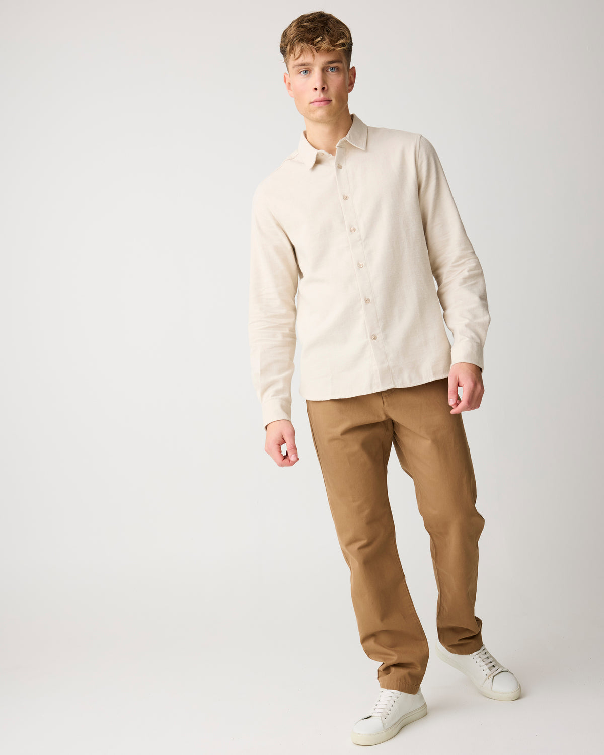 DUNE REGULAR FLANNEL SHIRT - Light Feather Gray
