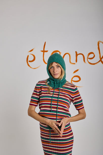 Cagoule Pâle - Vert Sapin OU Rayures multi