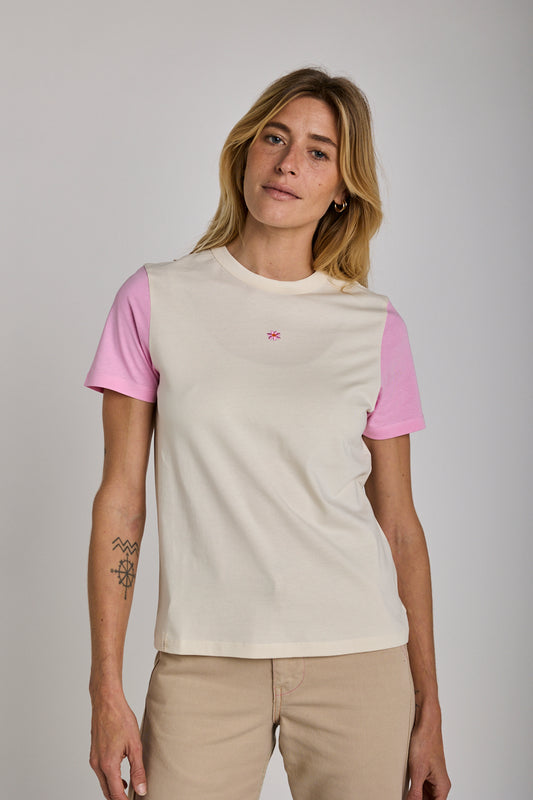T-shirt SPECTRE - Blanc et rose