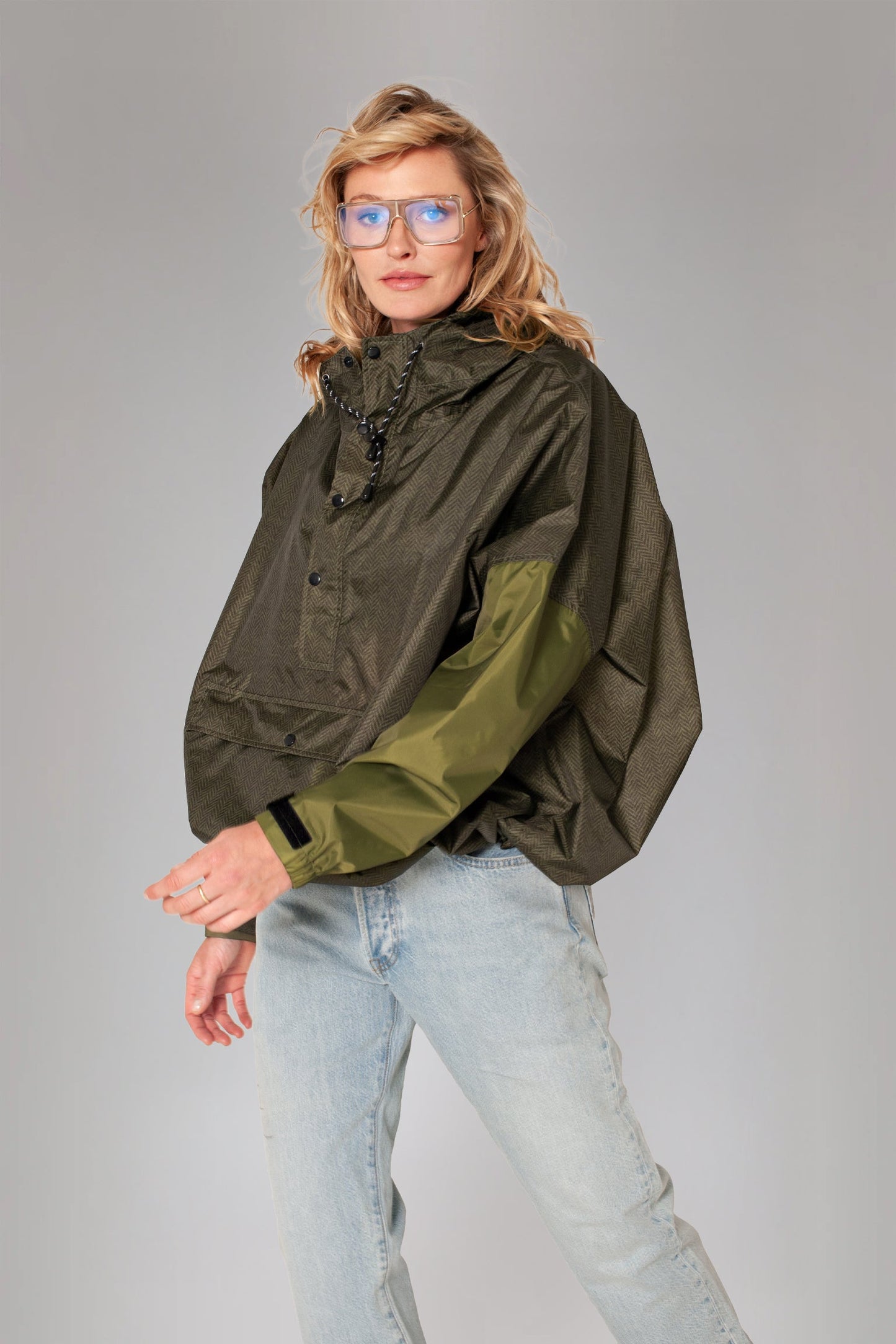 Herringbone Anorak - Green