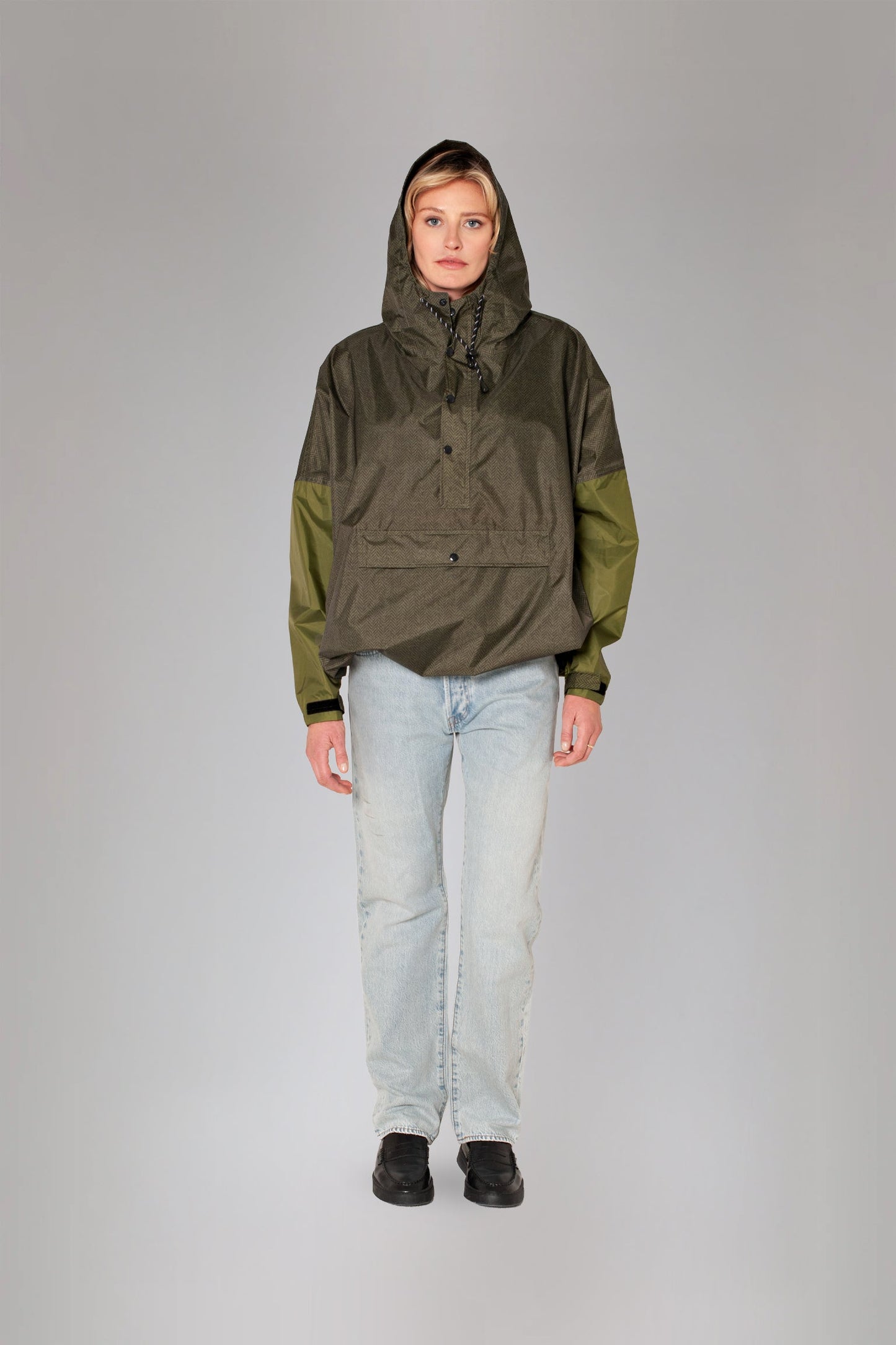 Herringbone Anorak - Green