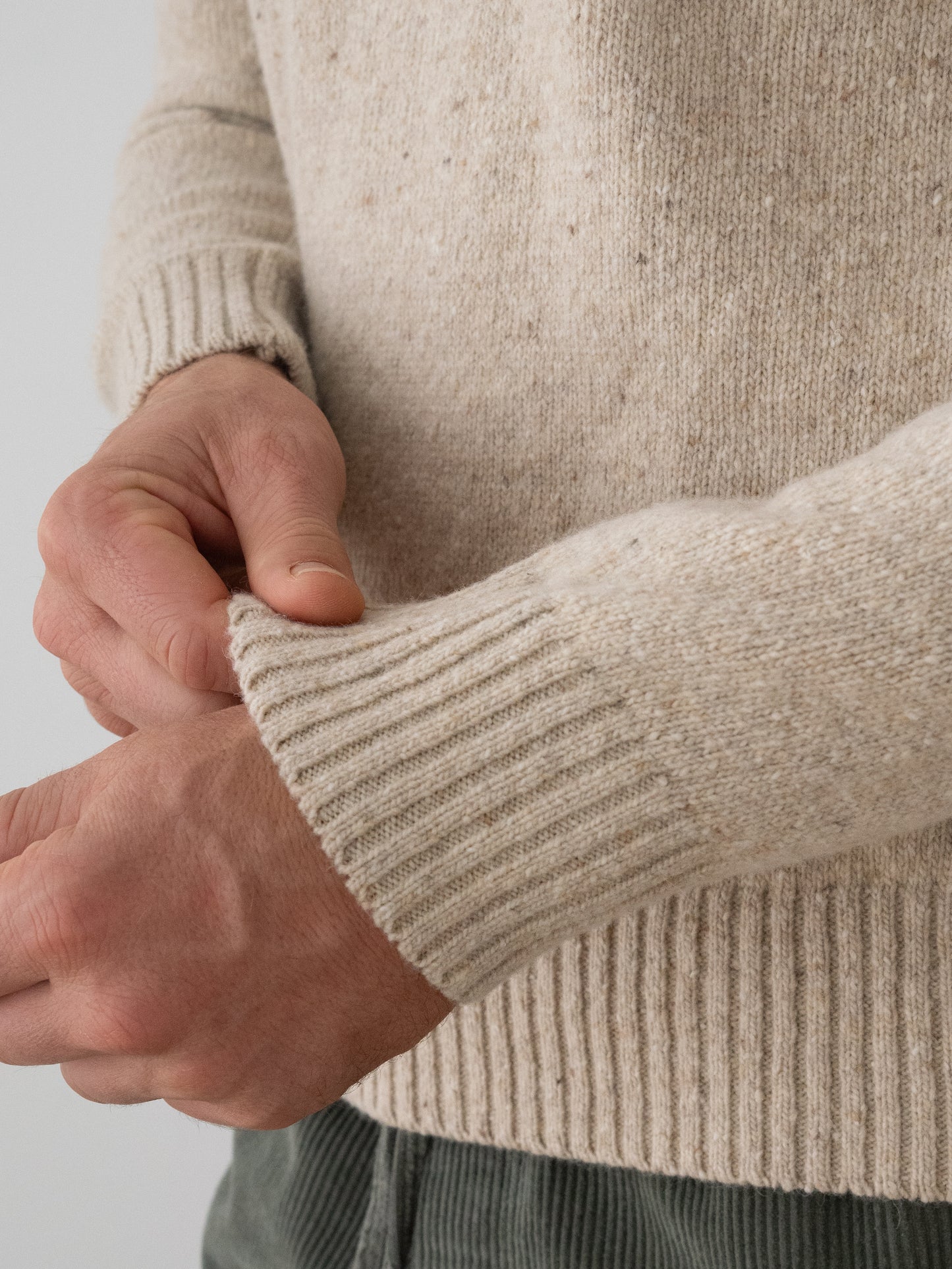 Pull en laine à col rond JURMY - beige