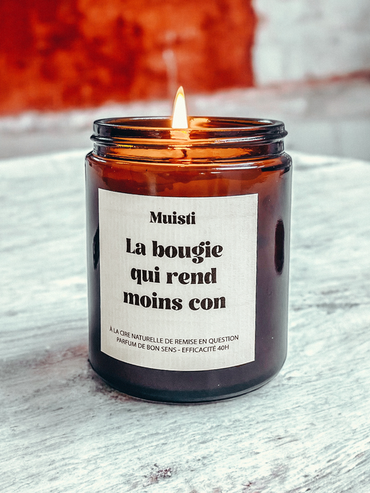 Bougie "La bougie qui rend moins con"