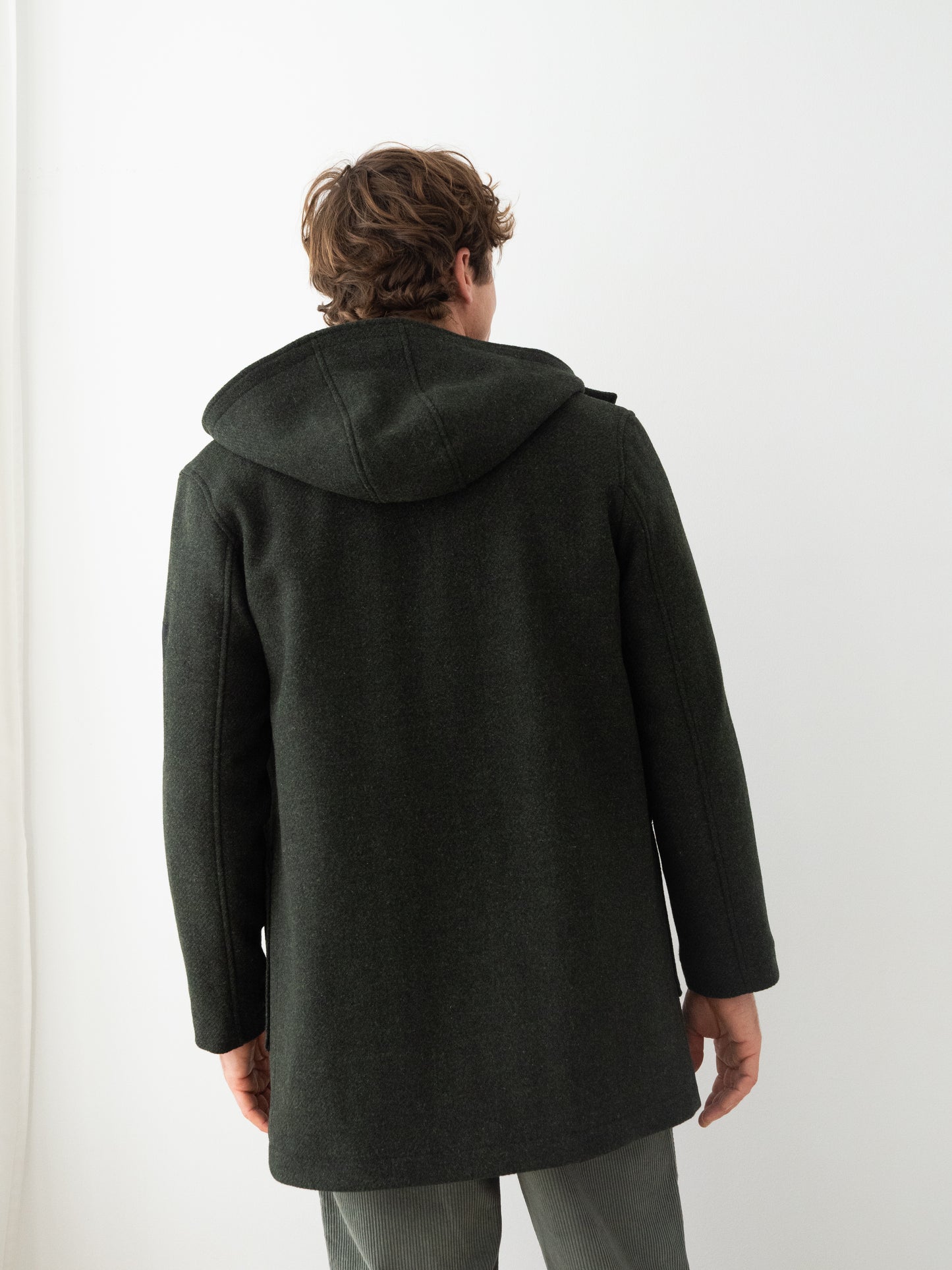 Manteau en laine MELCHOR - Vert sapin