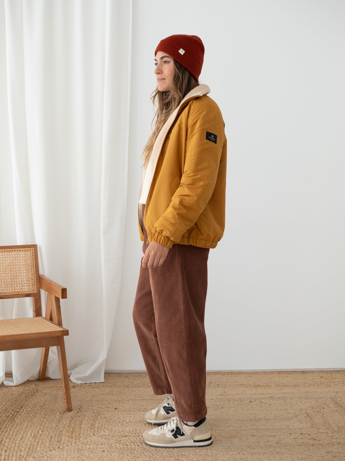 Veste tech sherpa ZEPHYRIA - moutarde