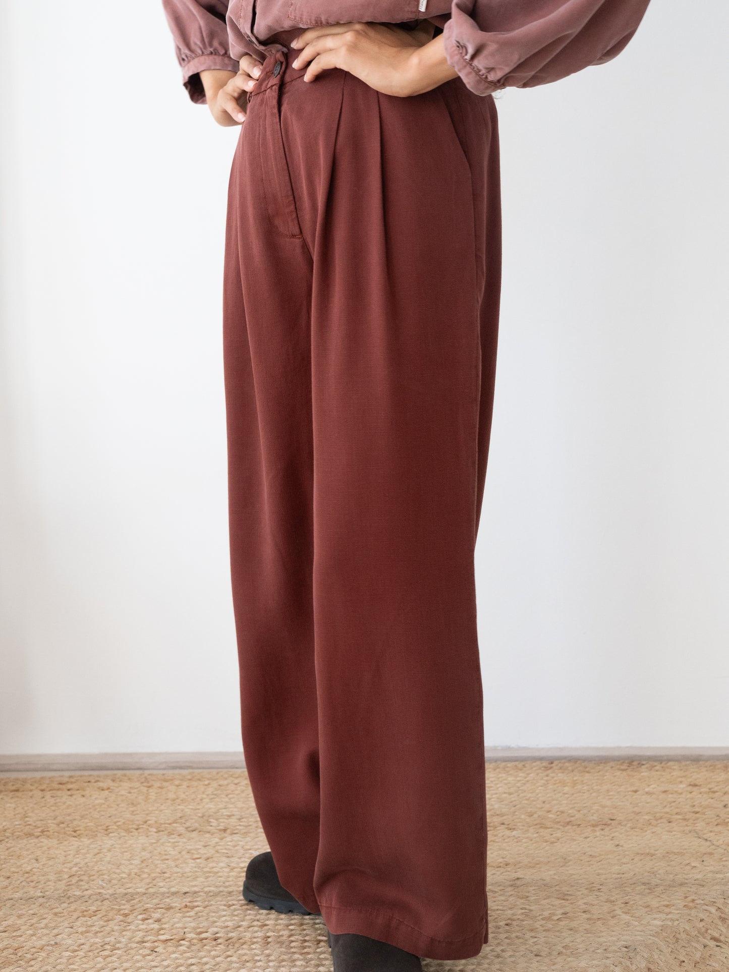 Pantalon MESQUIDA - Bordeau (lie de vin)