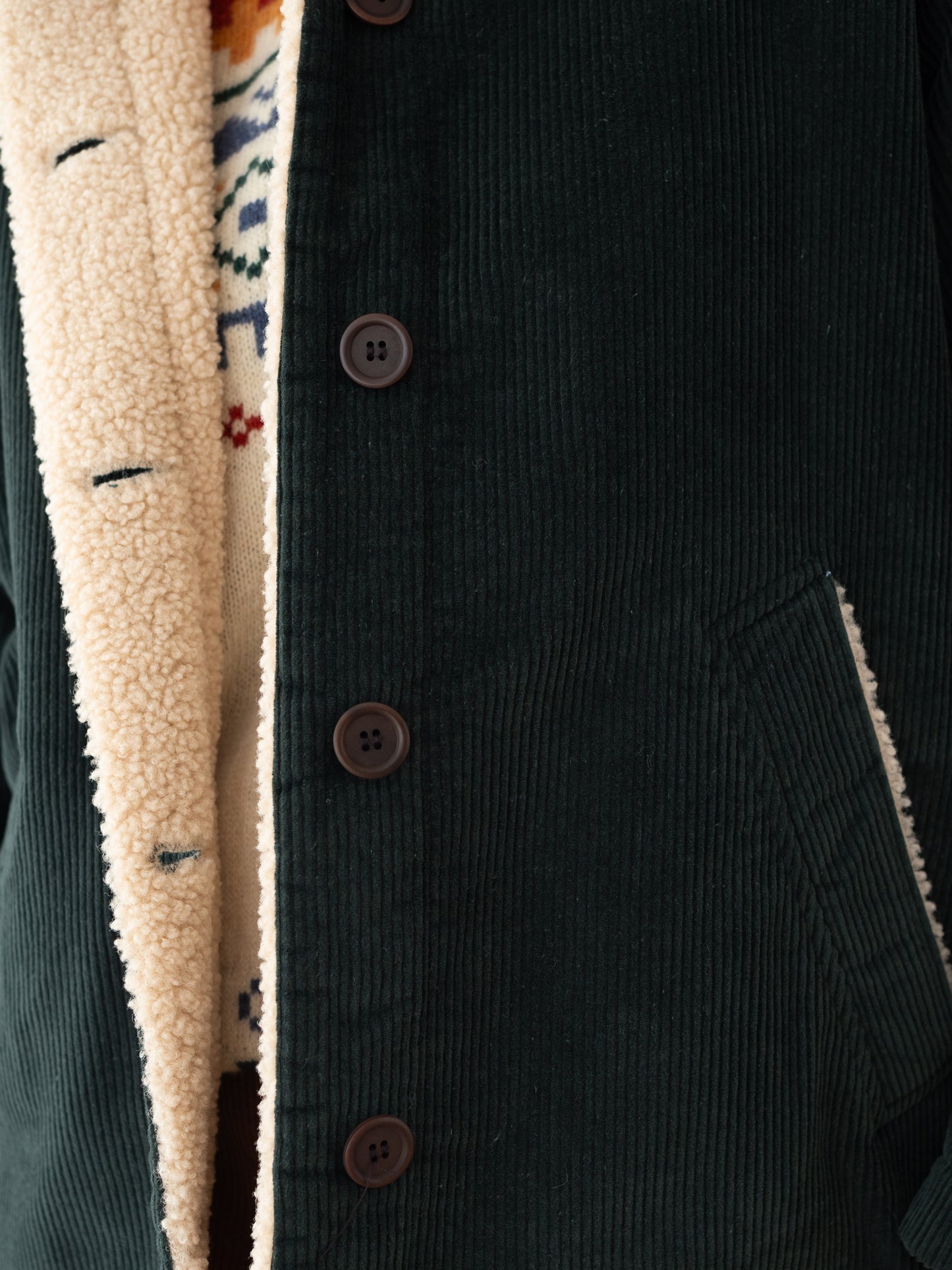 Veste en velours côtelé MISALI - Vert sapin
